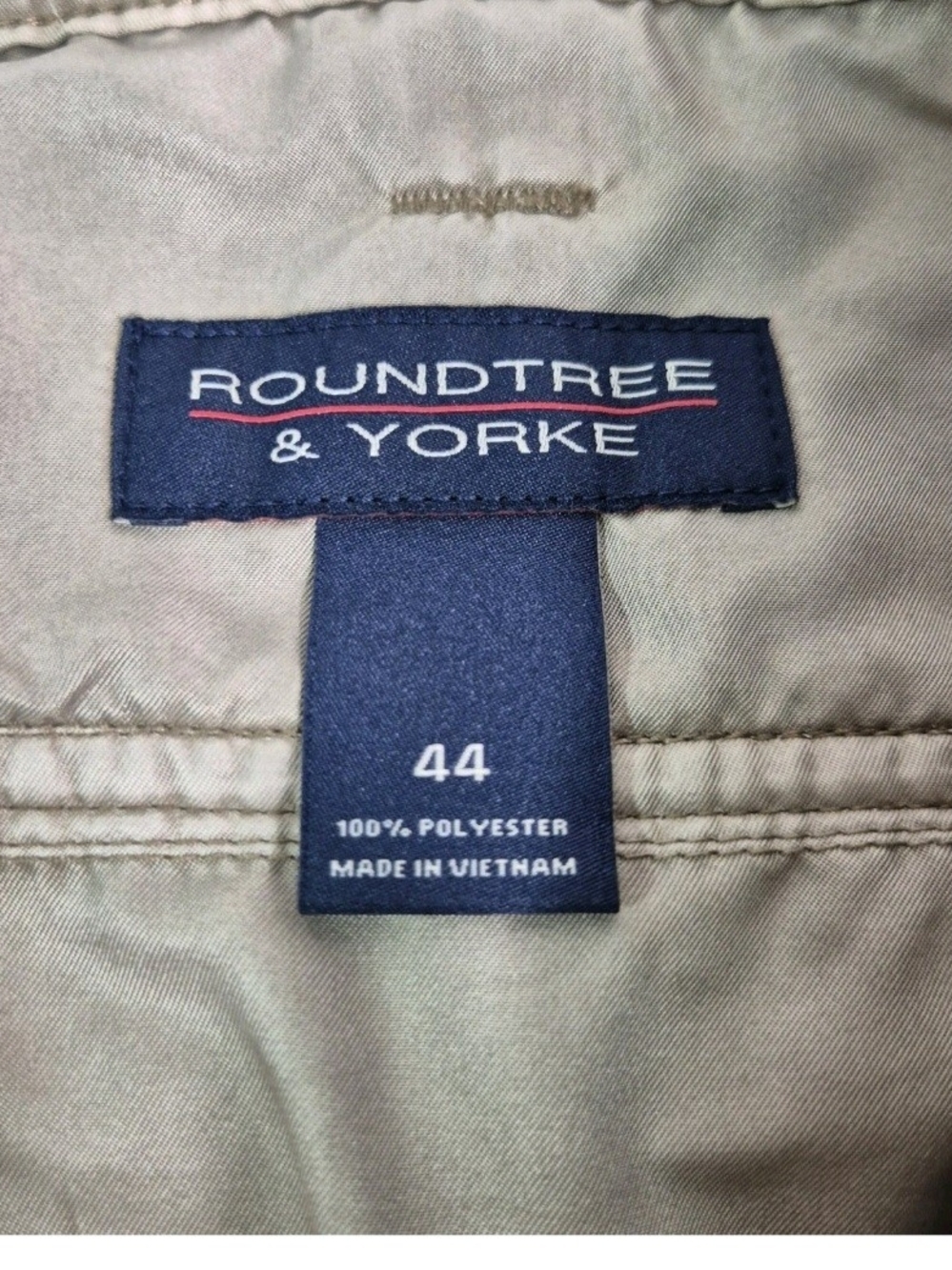 Roundtree & Yorke Men's Shorts Size 44 Tall Man Straight Fit Cargo Khaki 69 - Picture 10 of 13
